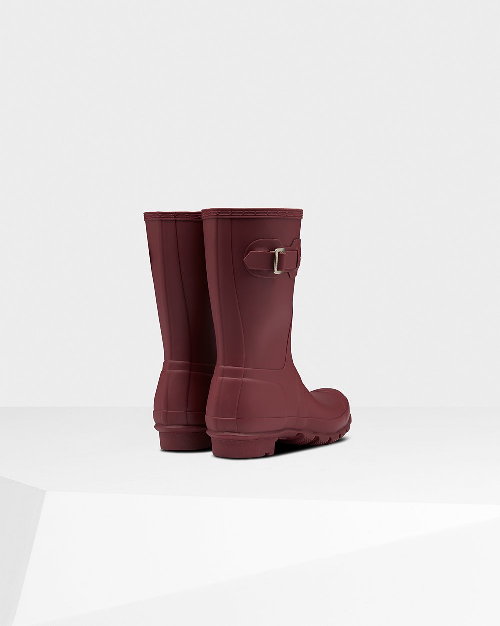 Hunter Original Short Rain Boots - Buy Online Womens Grey Red - GNZLDE503